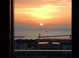 病棟7階からの海と夕景