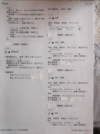 カルテ 嘔気経度、夜食事1割しか食べられず、ぐったり。