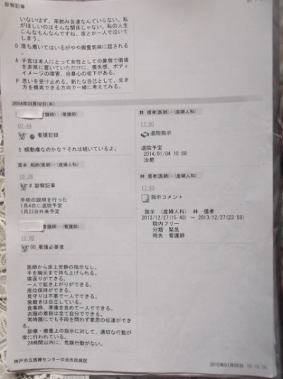 カルテの記載は「手術の説明を行った」
